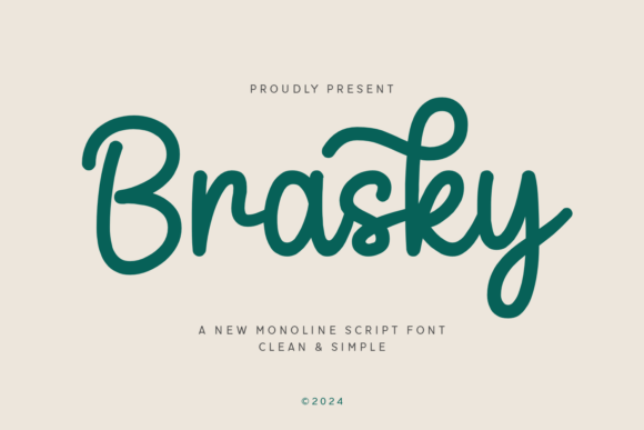 Brasky: A Monoline Script for Modern Elegance