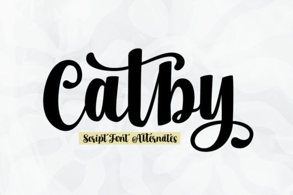 Catby: A Stylish Script Font for Elegant Designs