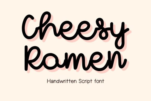 Cheesy Ramen: A Handcrafted Script Font with Warmth