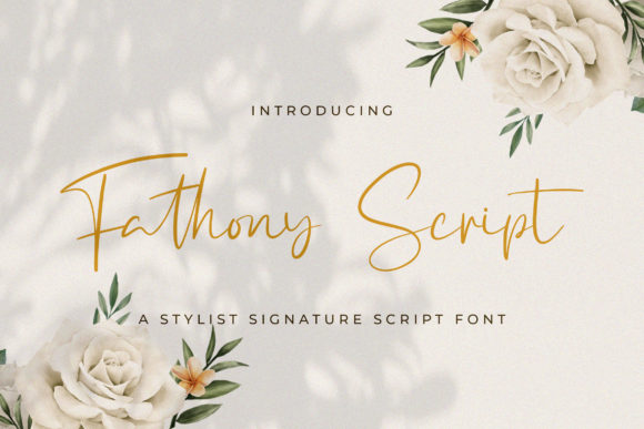 Fathony: A Refined Script for Modern Branding
