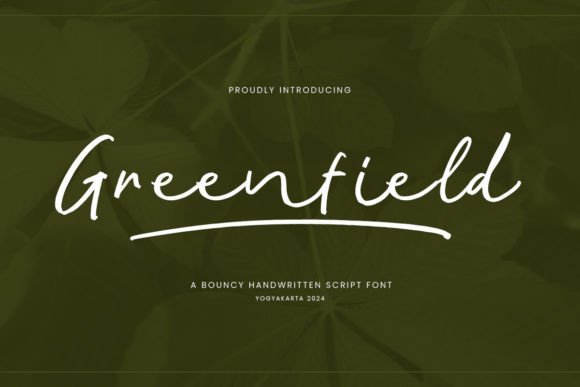 Greenfield: The Handwritten Script Font with Bouncy Character
