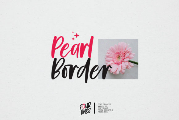 Pearl Border: A Script Font for Projects with Heart