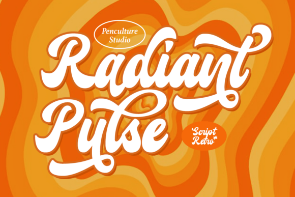 Radiant Pulse: Energizing Your Brand with Retro Bold Script