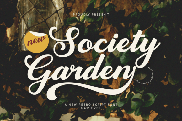 Society Garden: Retro Script Font for Bold Branding