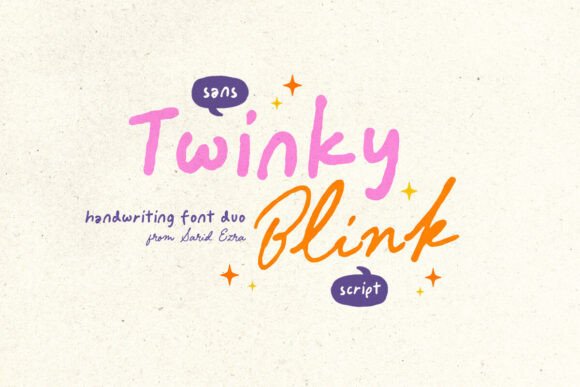 Twinky Blink: A Handwritten Font Duo for Authentic Branding