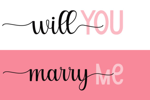Will You Marry Me: A Font That Brings Romance to Your Design