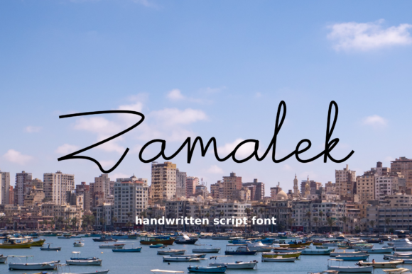 Zamalek: A Handwritten Script Font with Authentic Character